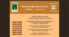 Desktop Screenshot of bauverein-koblenz.de